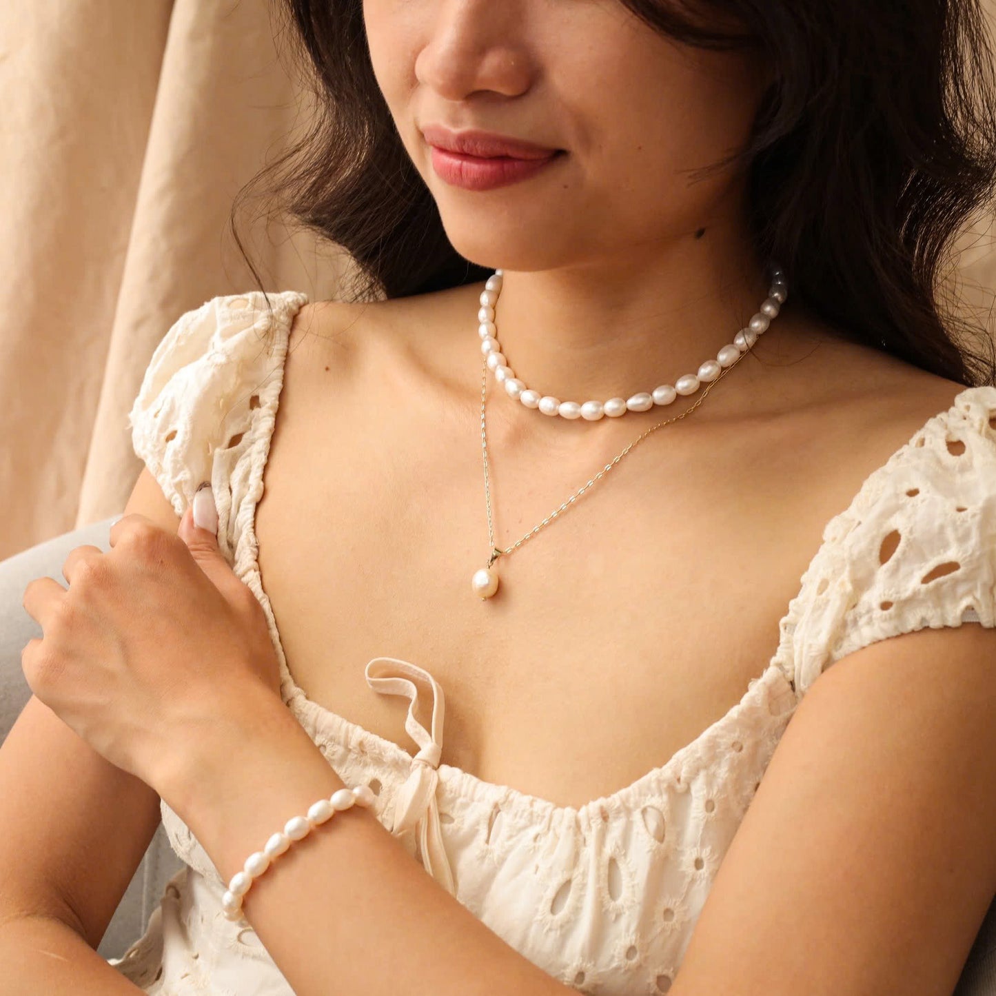 Baroque Pearl Drop Necklace