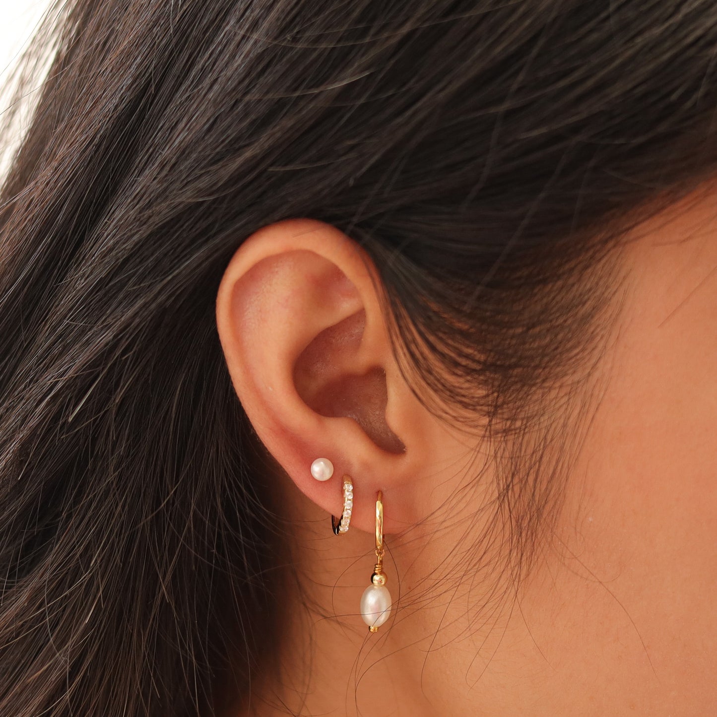 Tiny Pearl Drop Earrings