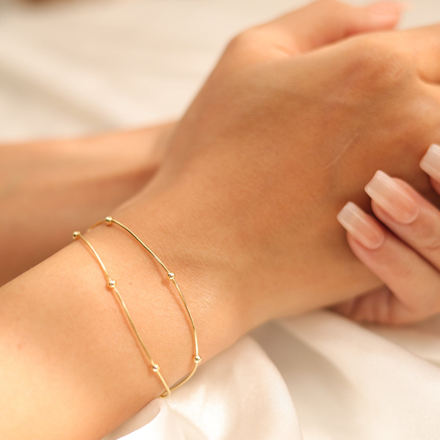 Layered Bobble Chain Bracelet