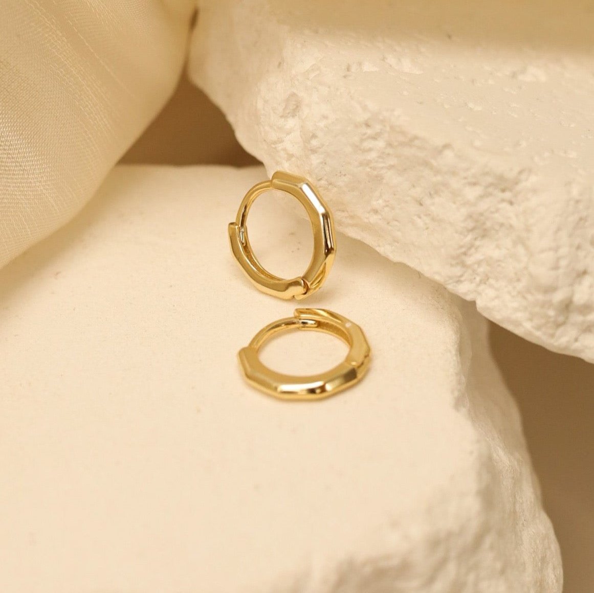 Geometric Huggie Earrings