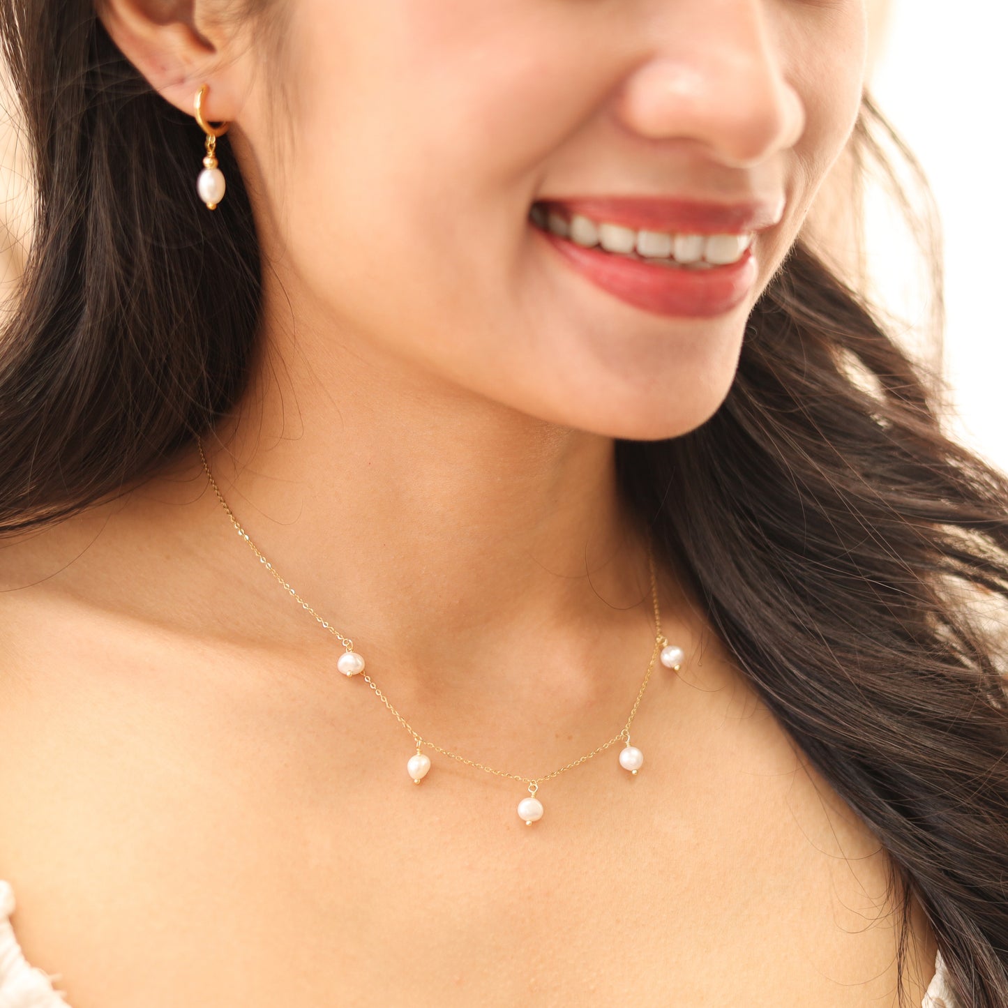 Baroque Pearls Tiny Chain