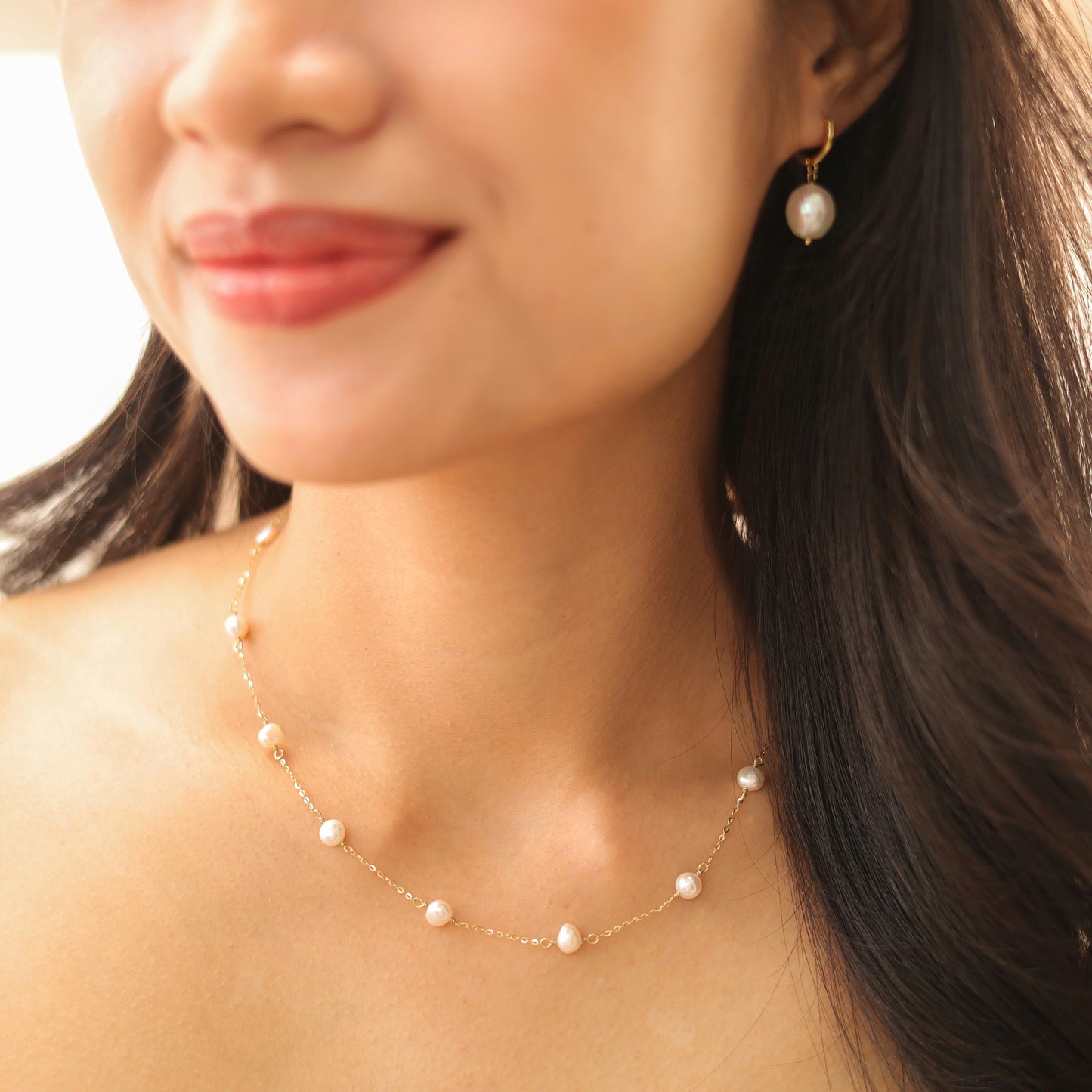 Baroque Pearls Tiny Chain