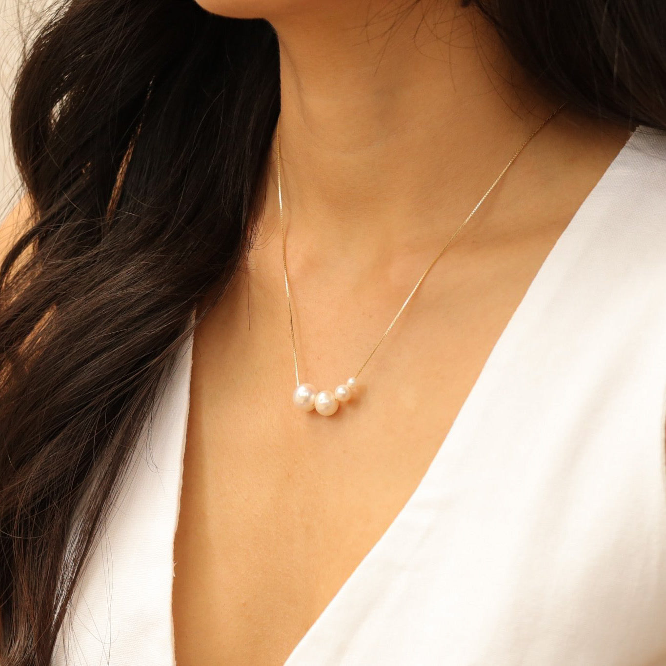 Triple Freshwater Pearl Necklace