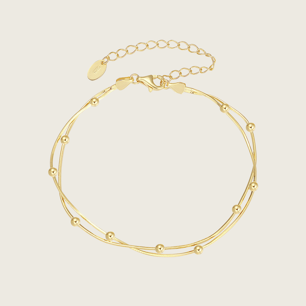 Layered Bobble Chain Bracelet