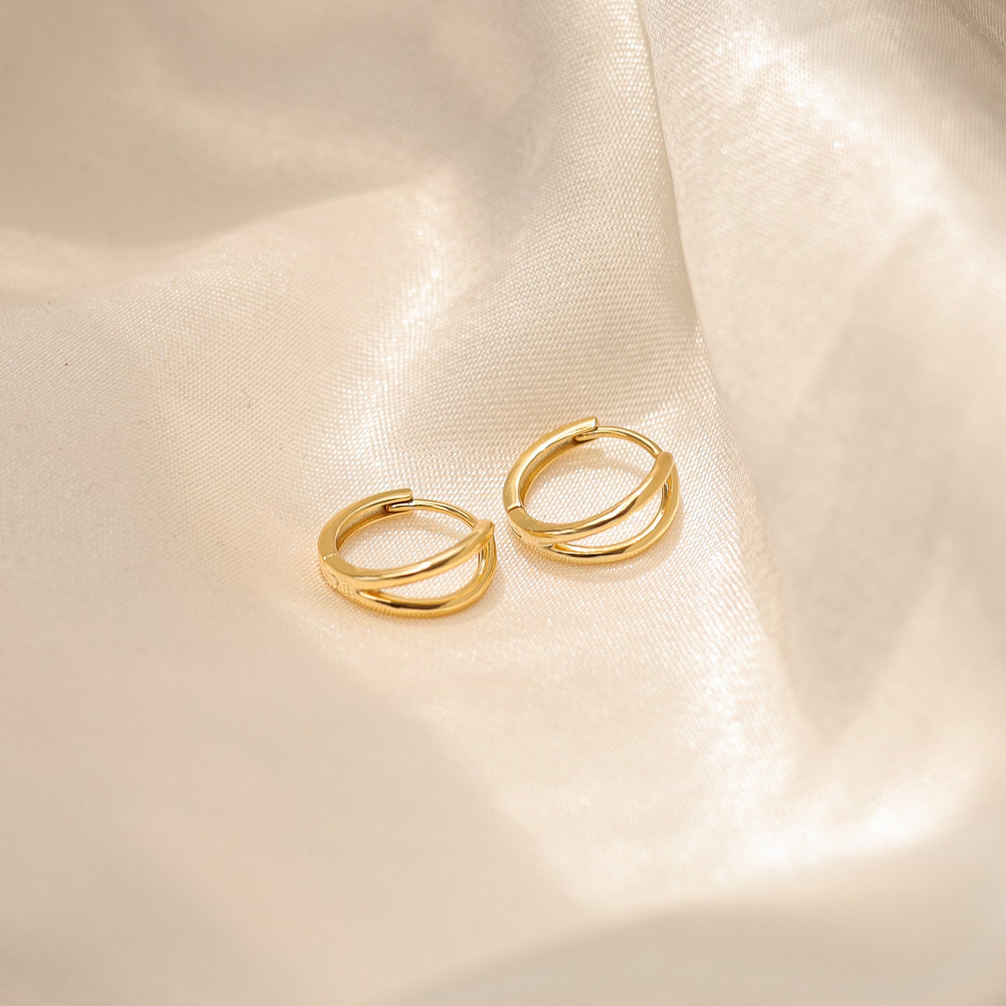 Double Line Hoop Earrings