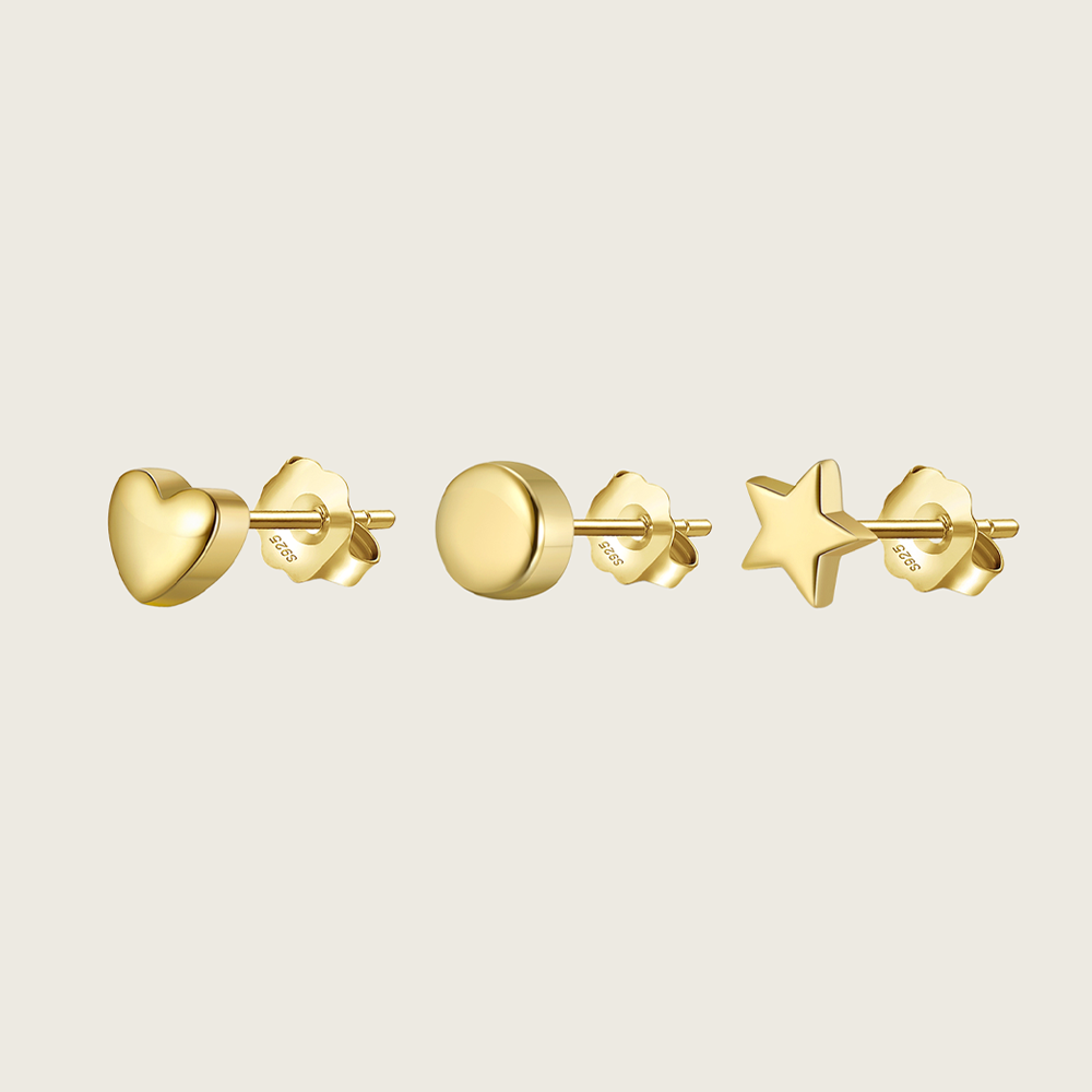 Triple Dainty Stud Set