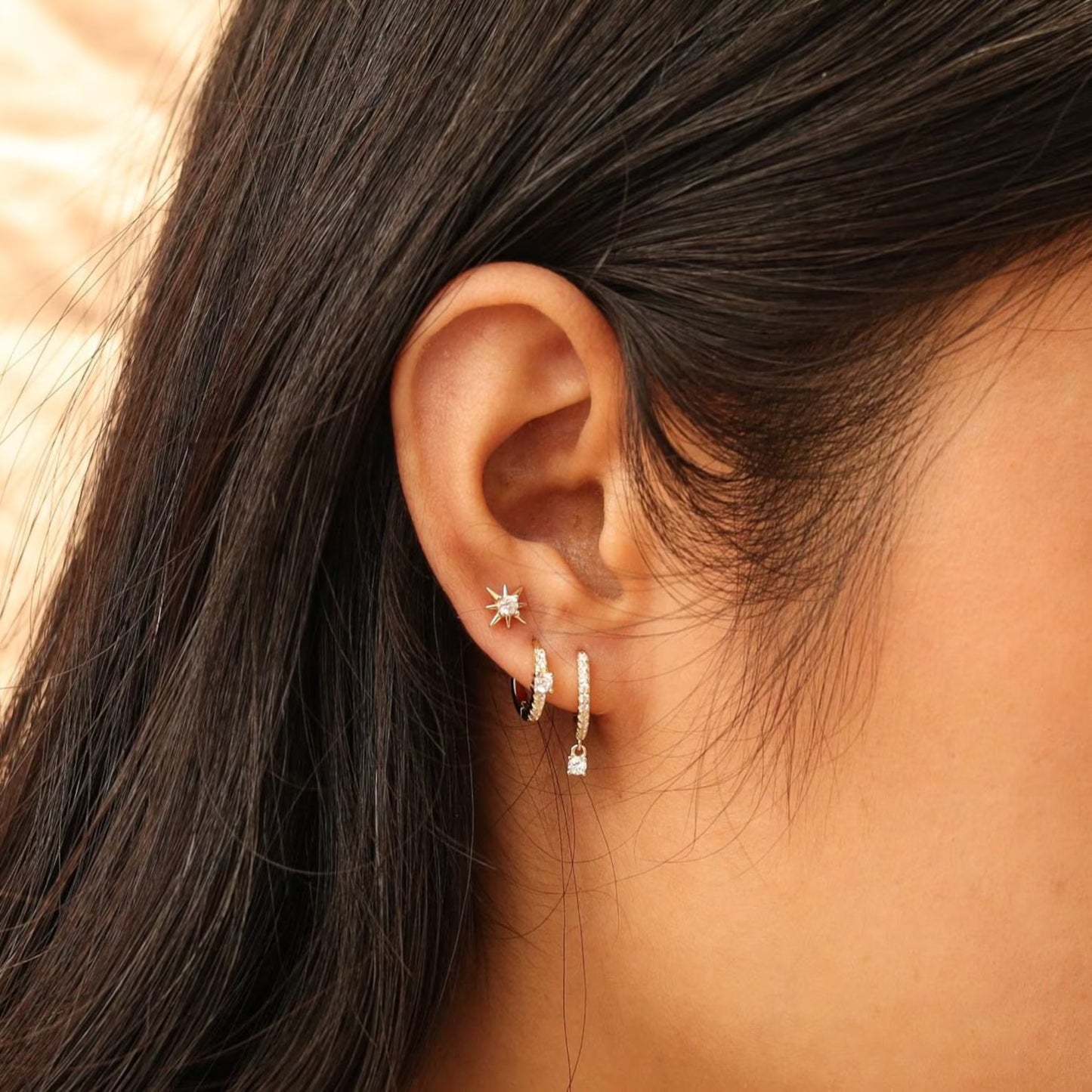 Dainty Clear Stone Earring Set