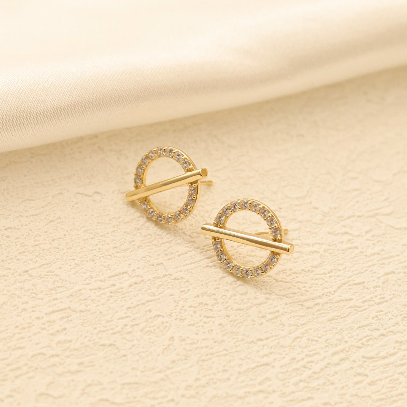 Circle Stud Earrings