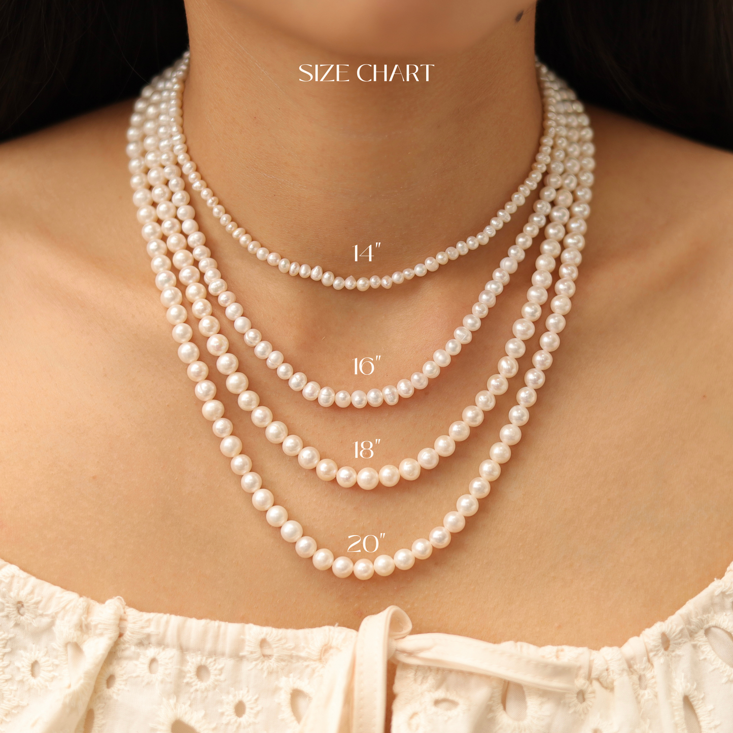 Classic White Pearl Necklace