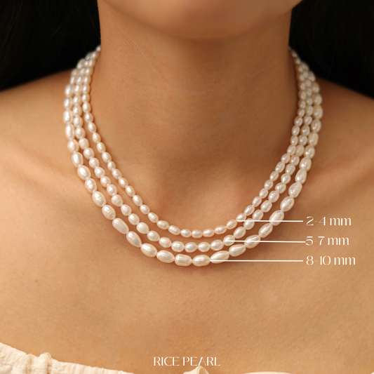 Long White Pearl Necklace