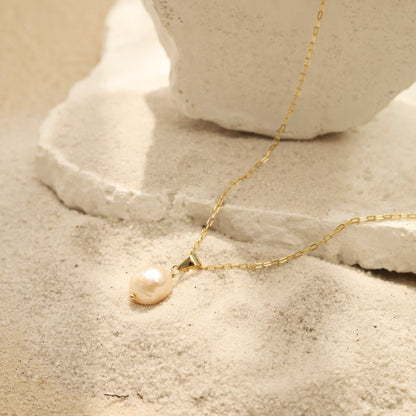 Baroque Pearl Drop Necklace