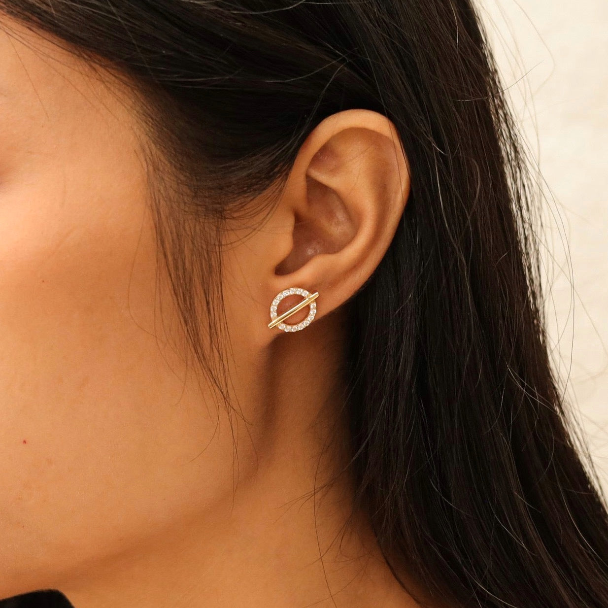 Circle Stud Earrings