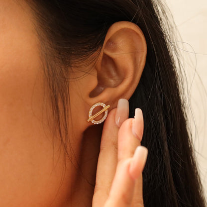 Circle Stud Earrings