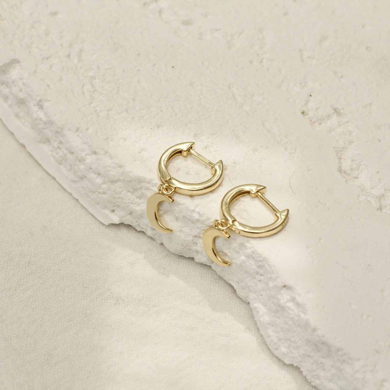 Moon Hoop Earrings