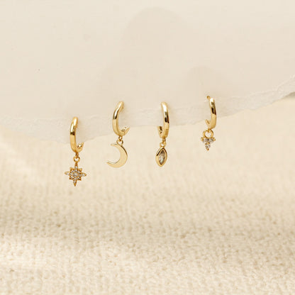 Star Hoop Earrings