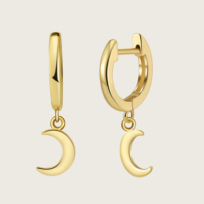 Moon Hoop Earrings