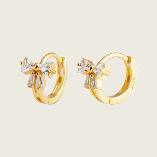 Mini Bow Huggie Earrings