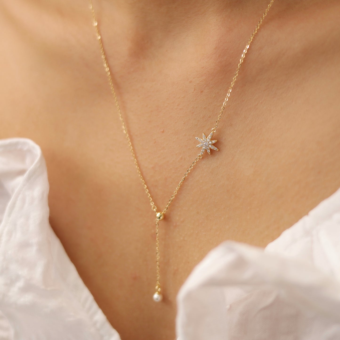 Star Lariat Y Shaped Necklace