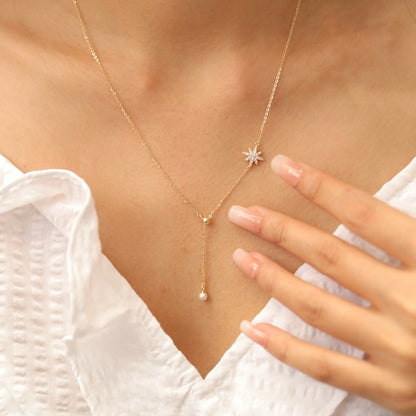 Star Lariat Y Shaped Necklace