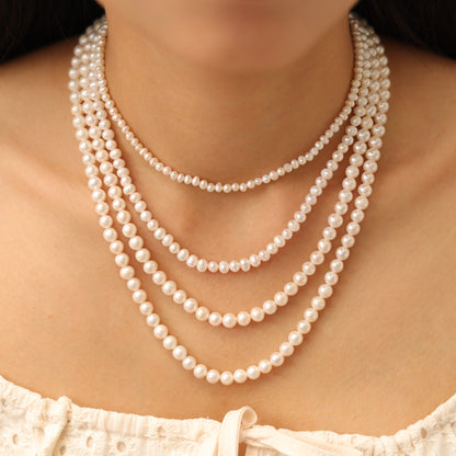 Classic White Pearl Necklace